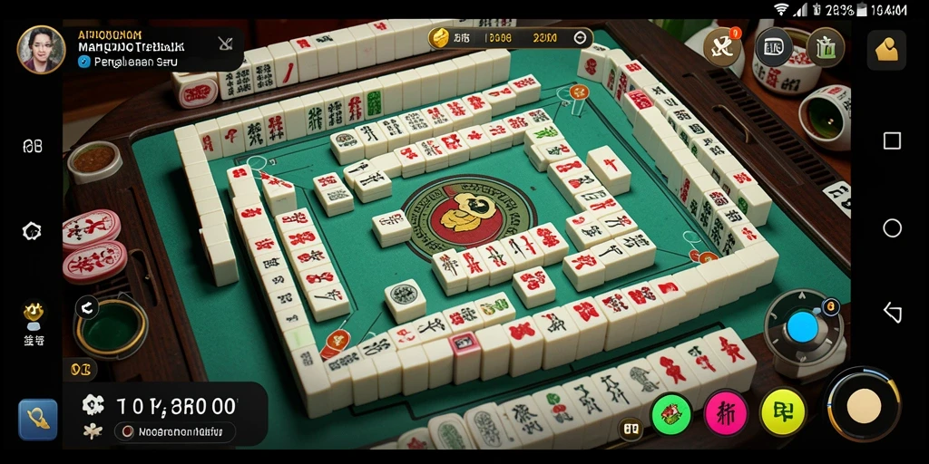 Tampilan menarik dari gameplay API5000 yang seru dalam permainan Mahjong.