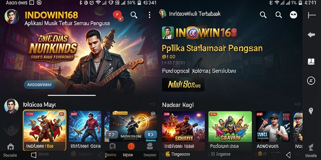 Tampilan gameplay INDOWIN168 dengan fitur musik interaktif.