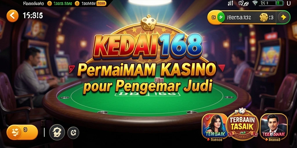 Screenshot utama KEDAI168 menampilkan gameplay seru penuh aksi kasino.