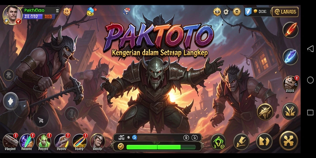 Menampilkan gameplay menegangkan dalam suasana horor yang gelap.