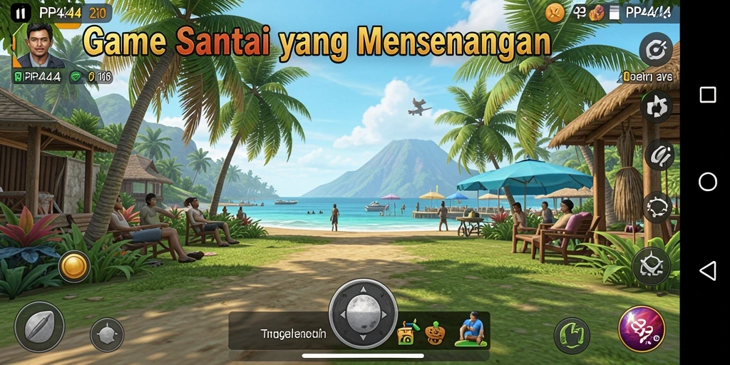Screenshot gameplay PP444 yang menampilkan tantangan menarik dan karakter lucu.