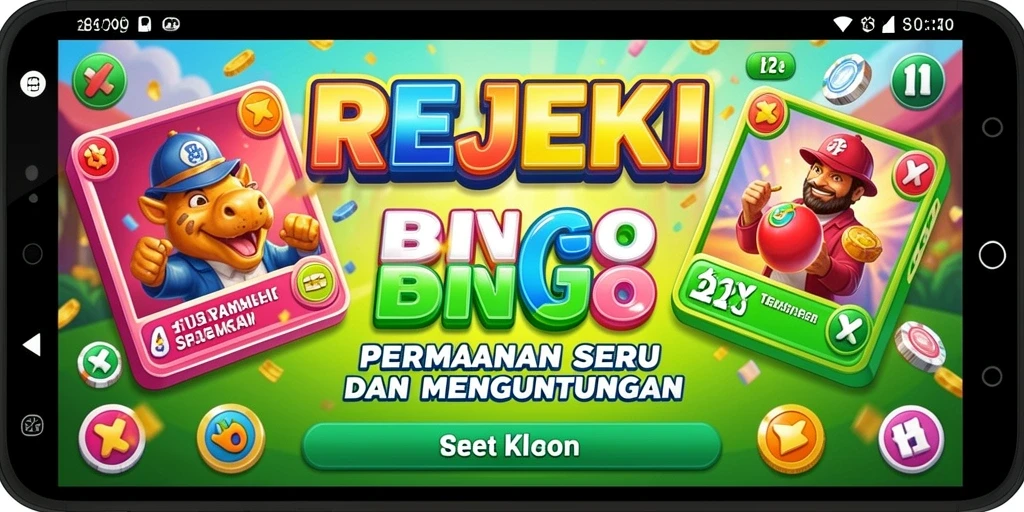 Screenshot gameplay Bingo REJEKI dengan antarmuka yang menarik.