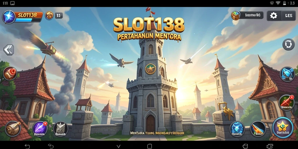 Tampilan gameplay SLOT138 yang menegangkan dalam Tower Defense.
