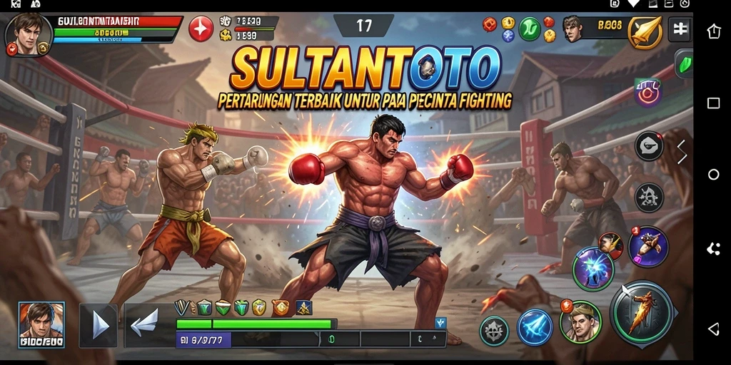 Tampilan gameplay pertarungan mendebarkan di SULTANTOTO.